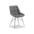 Ana Grey Faux Leather Dining Chair by Roseland Furniture