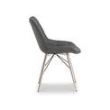 Ana Grey Faux Leather Dining Chair by Roseland Furniture