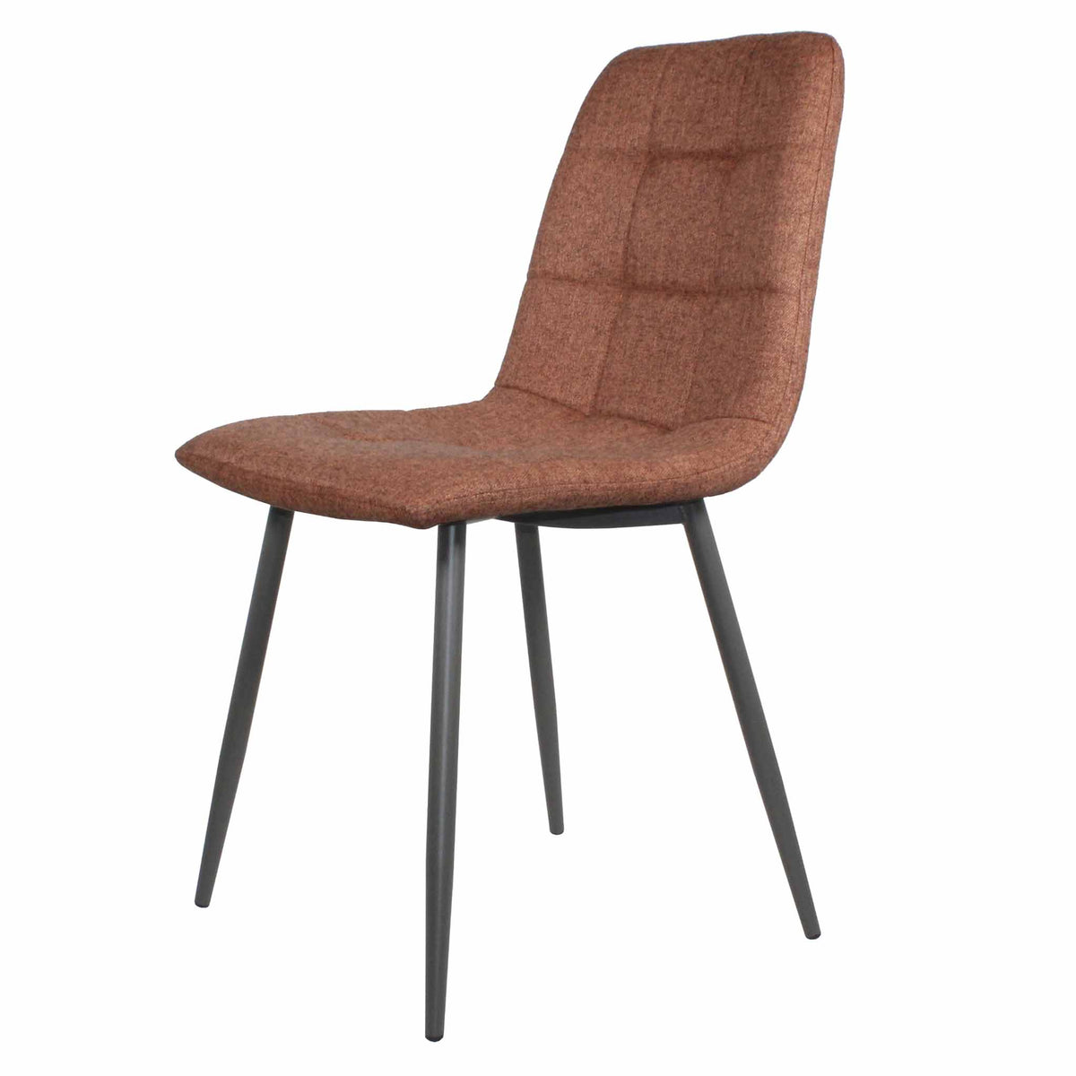 Olivia Orange Dining Chair with Grey Legs