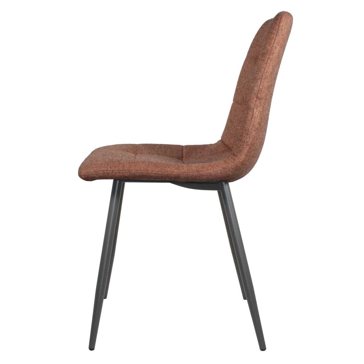 Olivia Orange Dining Chair with Grey Legs