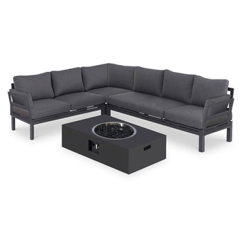 Maze Oslo Corner Group with Rectangular Fire Pit Table