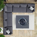 Maze Oslo Large Outdoor Corner Group with Square Gas Fire Pit Table
