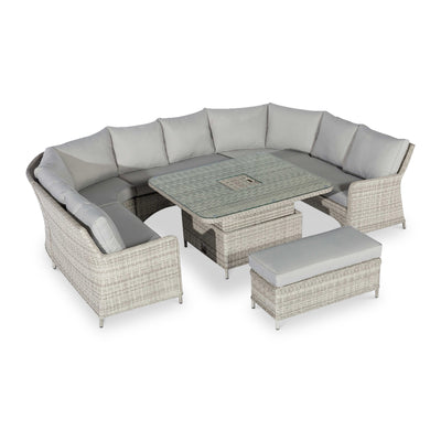 Maze Oxford Royal U-Shaped Rattan Sofa Set with Rising Table