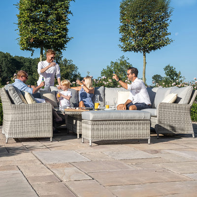 Maze Oxford Royal U-Shaped Rattan Sofa Set with Rising Table