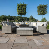 Maze Oxford Royal U-Shaped Outdoor Sofa Set with Fire Pit from Roseland Furniture
