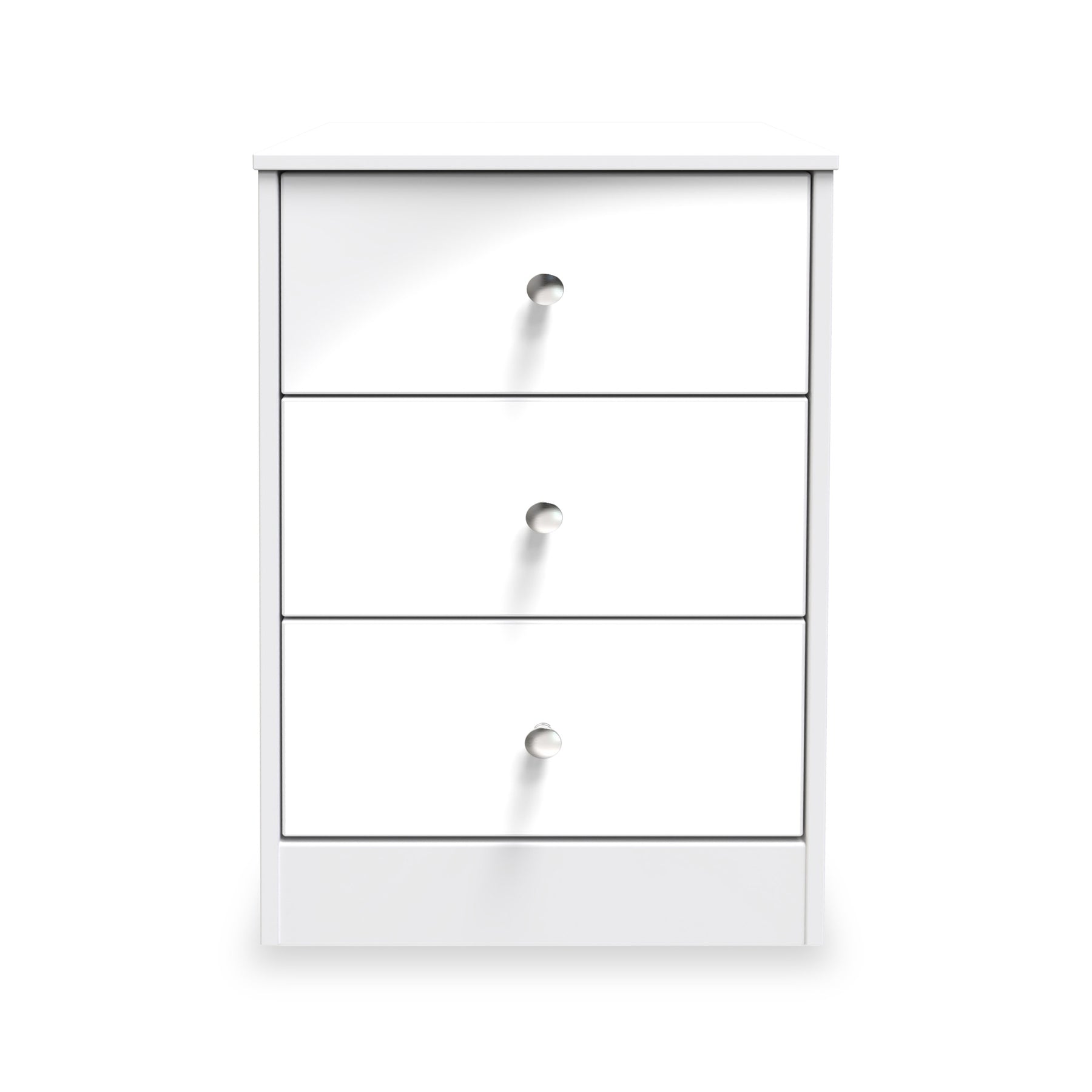 Bennet-3-Drawer-Bedside-Table-White from Roseland Furniture