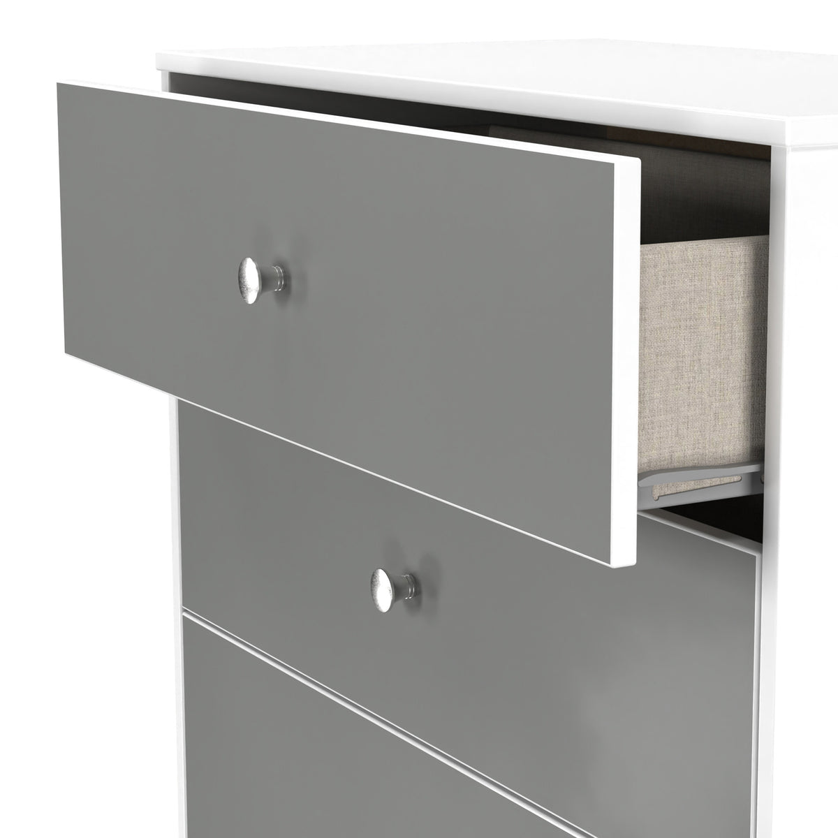 Bennet-4-Drawer-Chest-Grey-&-White from Roseland Furniture