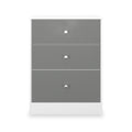 Bennet-3-Drawer-Midi-Deep-Chest-Grey-&-White Front1 from Roseland Furniture