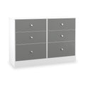 Bennet-6-Drawer-Midi-Chest-Grey-&-White from Roseland Furniture