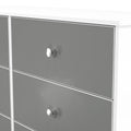 Bennet-6-Drawer-Midi-Chest-Grey-&-White from Roseland Furniture