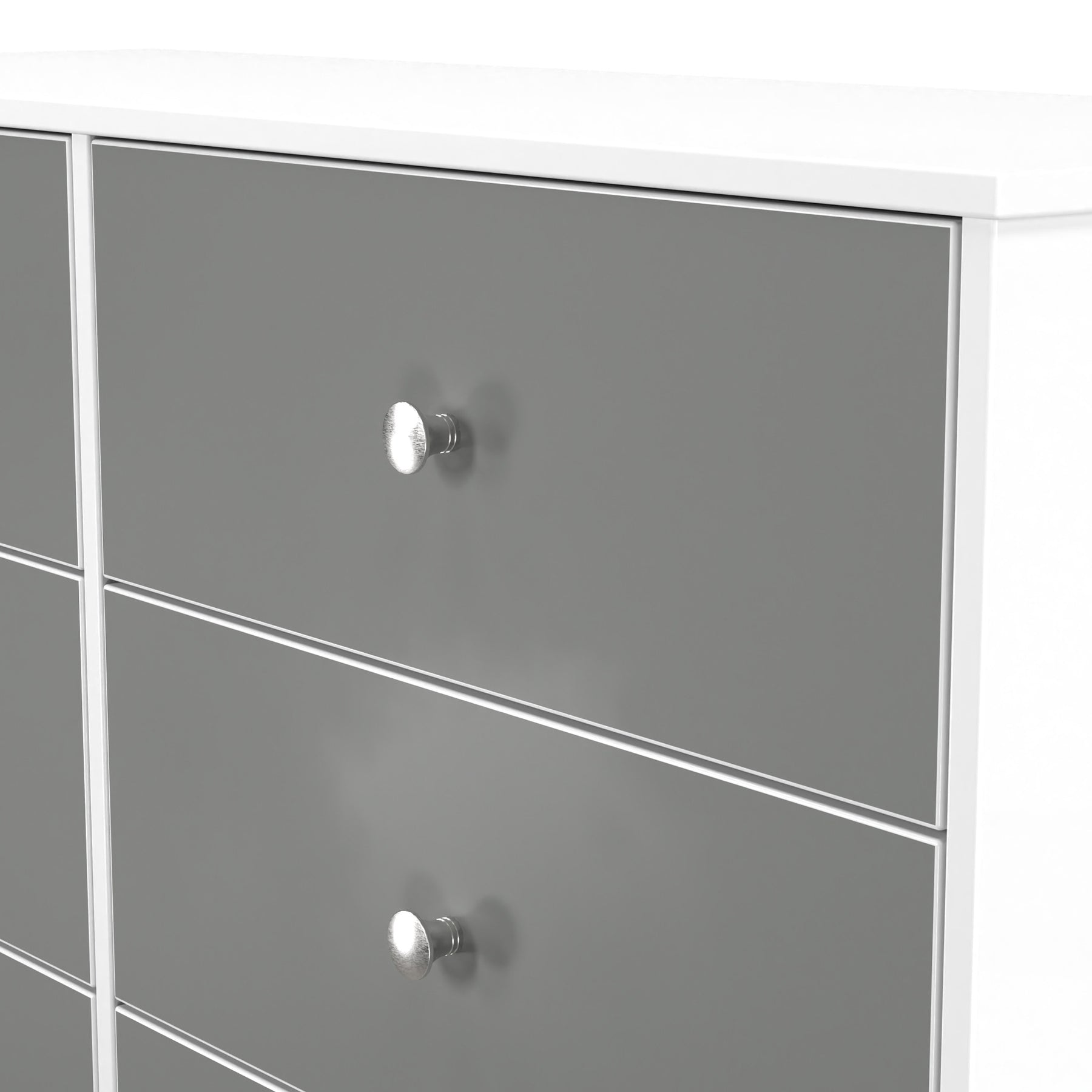 Bennet-6-Drawer-Midi-Chest-Grey-&-White from Roseland Furniture
