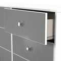 Bennet-6-Drawer-Midi-Chest-Grey-&-White from Roseland Furniture