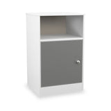 Bennet-1-Door-Bedside-Table-Grey-&-White from Roseland Furniture