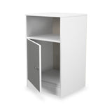 Bennet-1-Door-Bedside-Table-Grey-&-White from Roseland Furniture