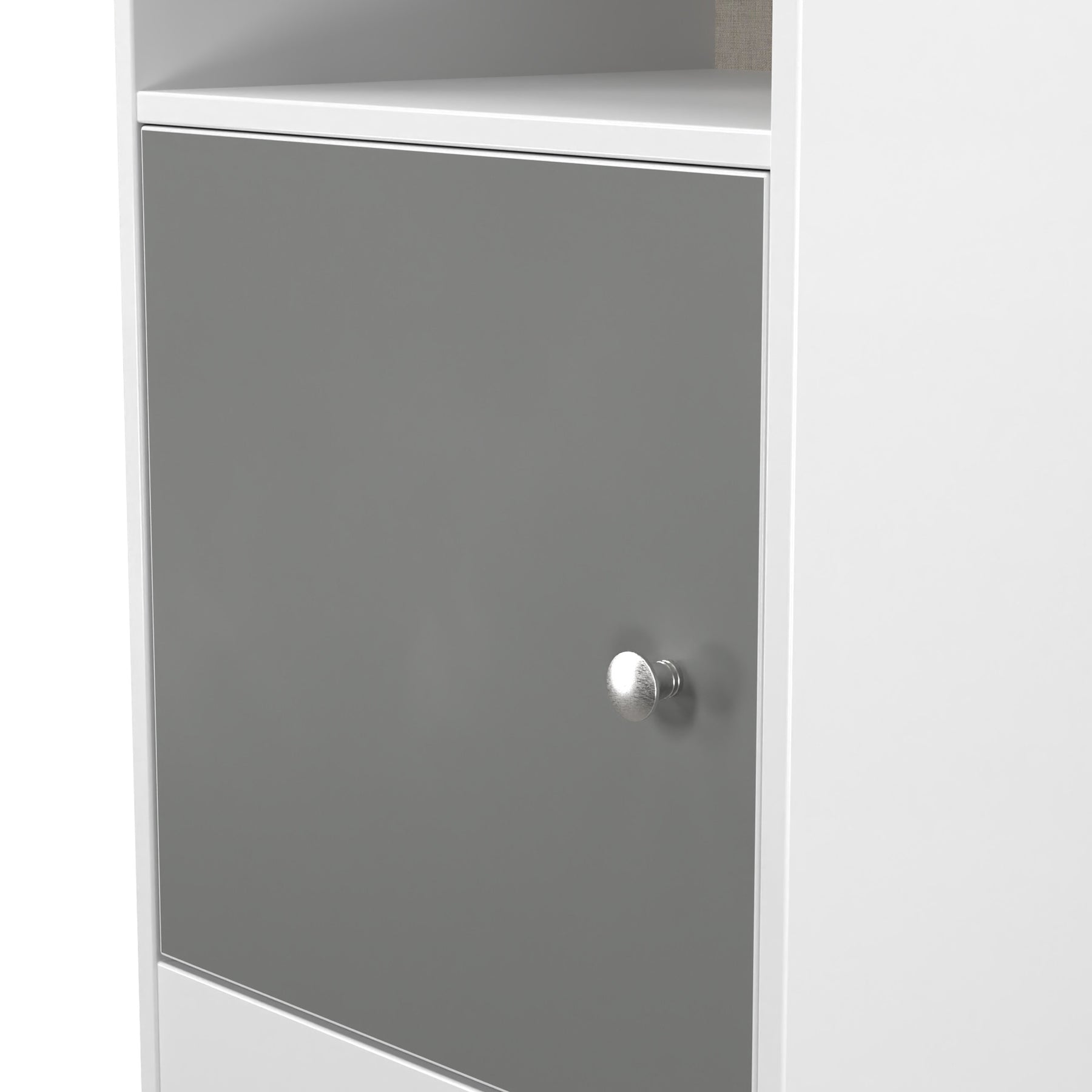 Bennet-1-Door-Bedside-Table-Grey-&-White from Roseland Furniture