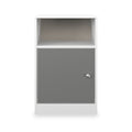 Bennet-1-Door-Bedside-Table-Grey-&-White Front1 from Roseland Furniture