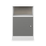 Bennet-1-Door-Bedside-Table-Grey-&-White Front1 from Roseland Furniture