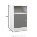 Bennet-1-Door-Bedside-Table-Grey-&-White from Roseland Furniture