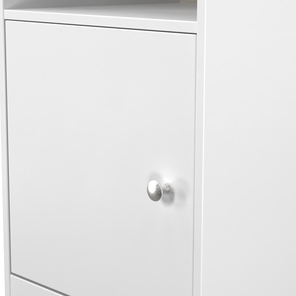 Bennet-1-Door-Bedside-Table-White from Roseland Furniture