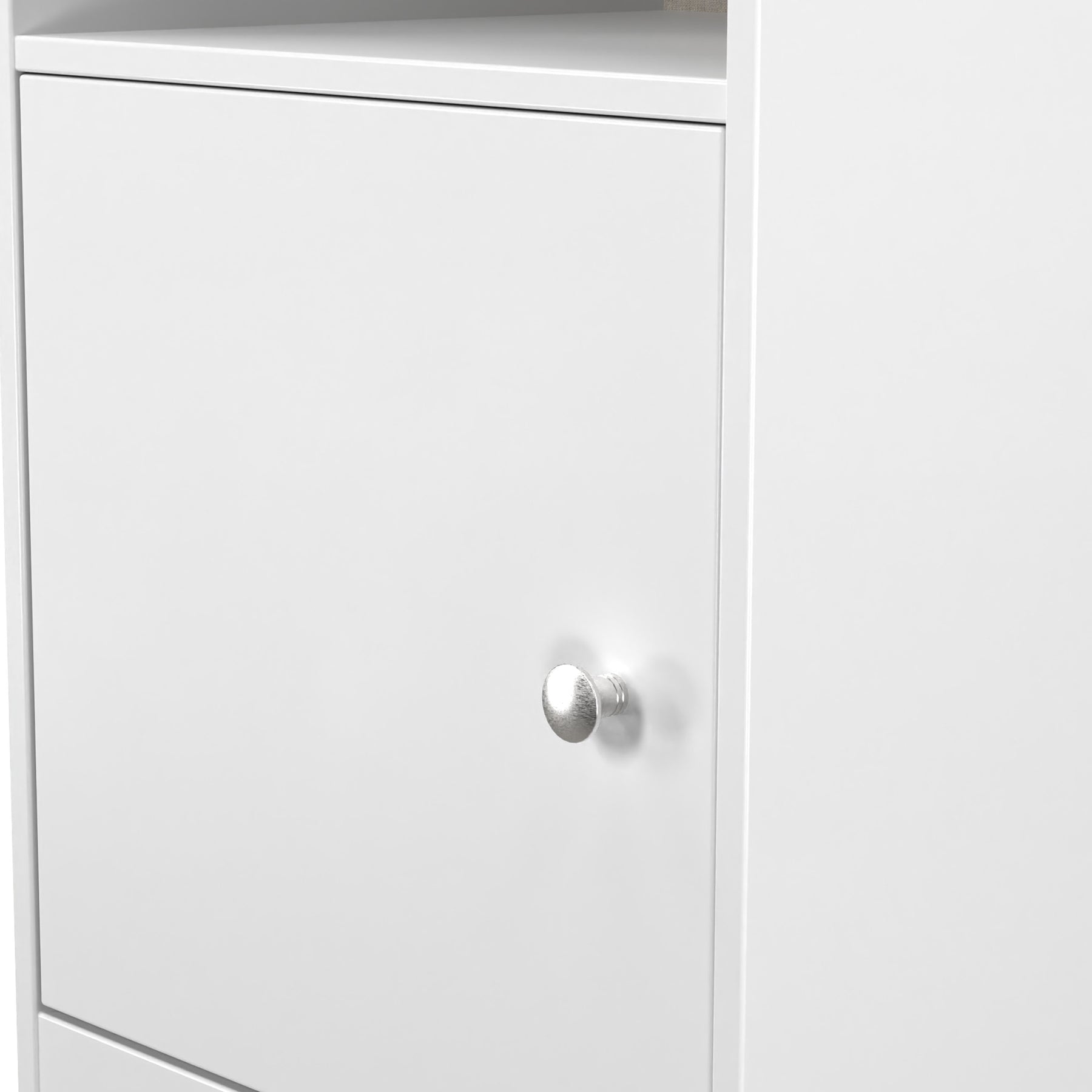 Bennet-1-Door-Bedside-Table-White from Roseland Furniture