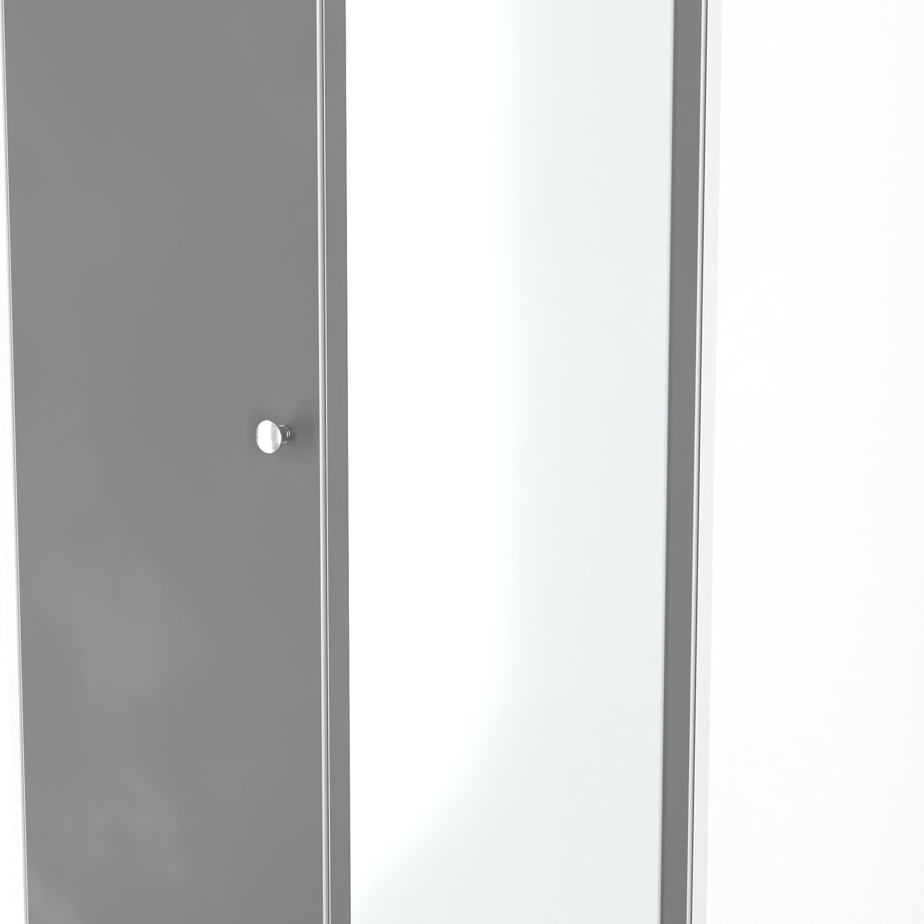 Bennet-Tall-Mirrored-Wardrobe-Grey-&-White from Roseland Furniture