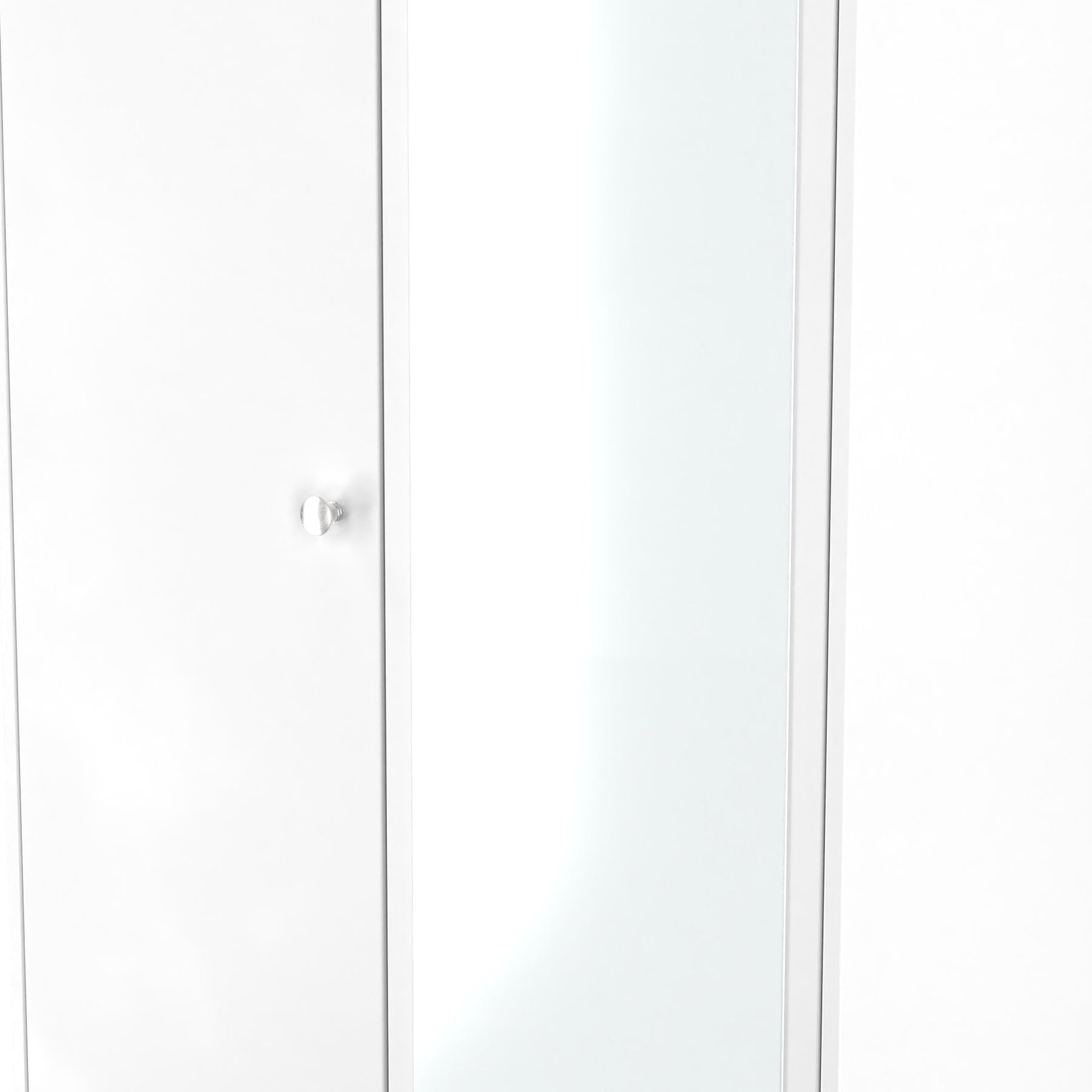 Bennet-Tall-Mirrored-Wardrobe-White from Roseland Furniture