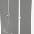 Bennet-Tall-Triple-2-Drawer-Wardrobe-Grey-&-White from Roseland Furniture
