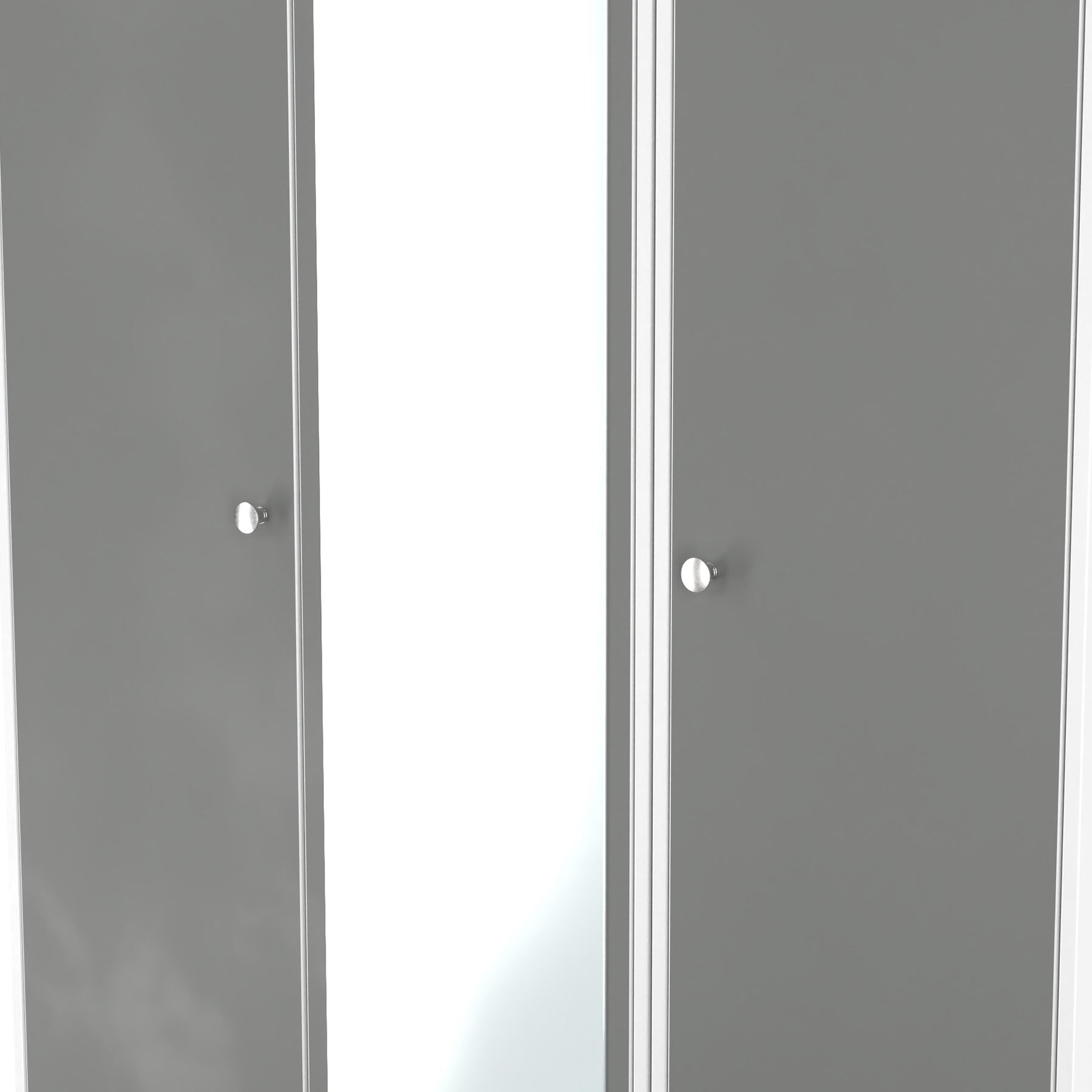 Bennet-Tall-Triple-Mirrored-Wardrobe-Grey-&-White from Roseland Furniture