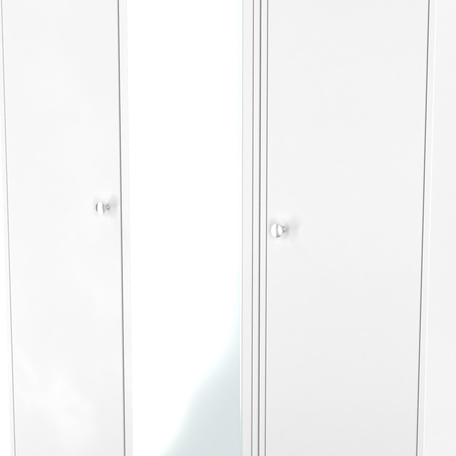 Bennet-Tall-Triple-Mirrored-Wardrobe-White from Roseland Furniture