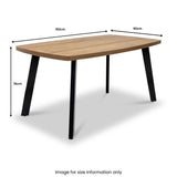 Colton 160cm Dining Table Dark Oak Angle1 from Roseland Furniture