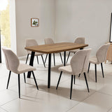 Colton 160cm Dining Table Dark Oak Angle1 from Roseland Furniture