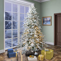 Snowy Lancaster Fir Warm White LED 7.5ft Christmas Tree from Roseland