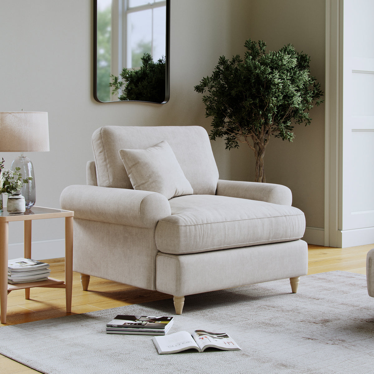 Pembroke Armchair Linen Life1 from Roseland Furniture
