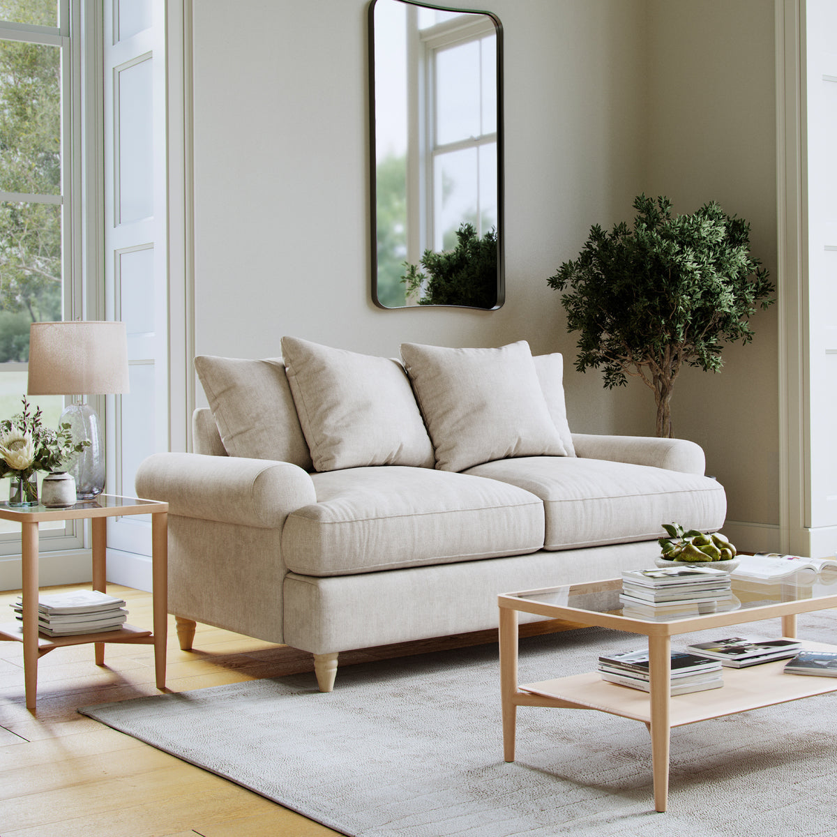 Pembroke 2 Seater Sofa Linen from Roseland Furniture