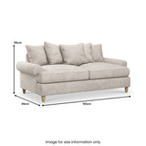 Pembroke 3 Seater Sofa Linen  from Roseland Furniture