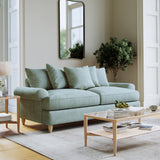 Pembroke 3 Seater Sofa Aqua from Roseland Furniture