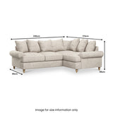 Pembroke RH Corner Sofa Linen  from Roseland Furniture