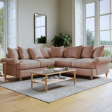 Pembroke Corner Sofa Pink Life1 from Roseland Furniture