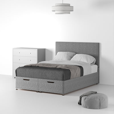 Farrow Standard Linen Ottoman Divan Bed and Deluxe Headboard