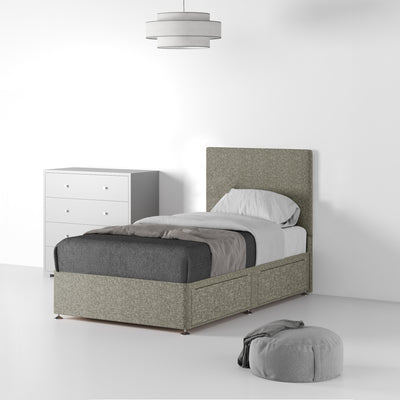 Farrow Standard Linen Divan Bed and Deluxe Headboard