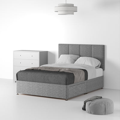 Farrow Piano Linen Divan Bed and Headboard