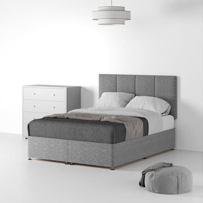 Farrow Piano Linen Divan Bed and Headboard