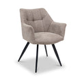 Brianne Curved Dining Chair Taupe Group2 from Roseland Furniture