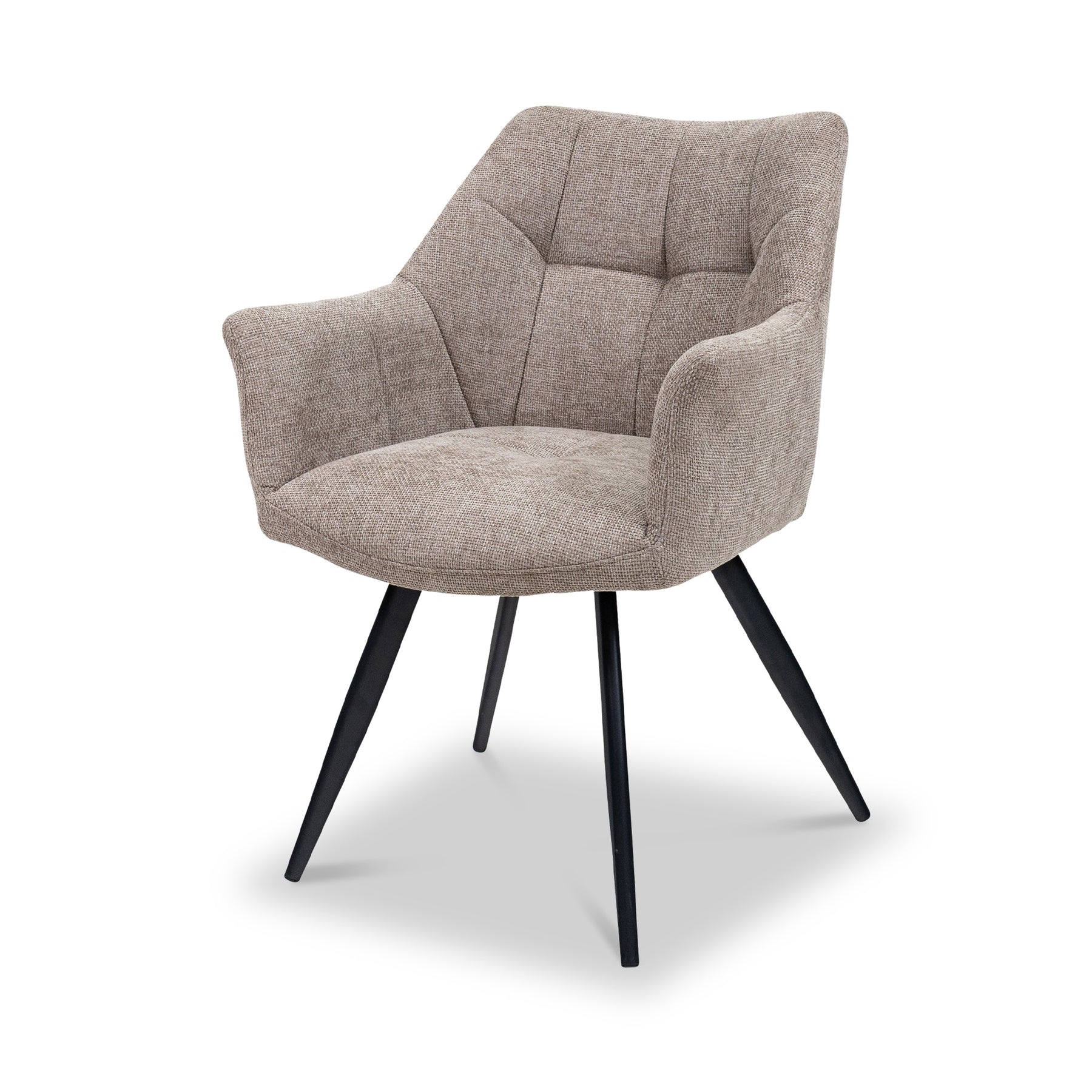 Brianne Curved Dining Chair Taupe Group2 from Roseland Furniture