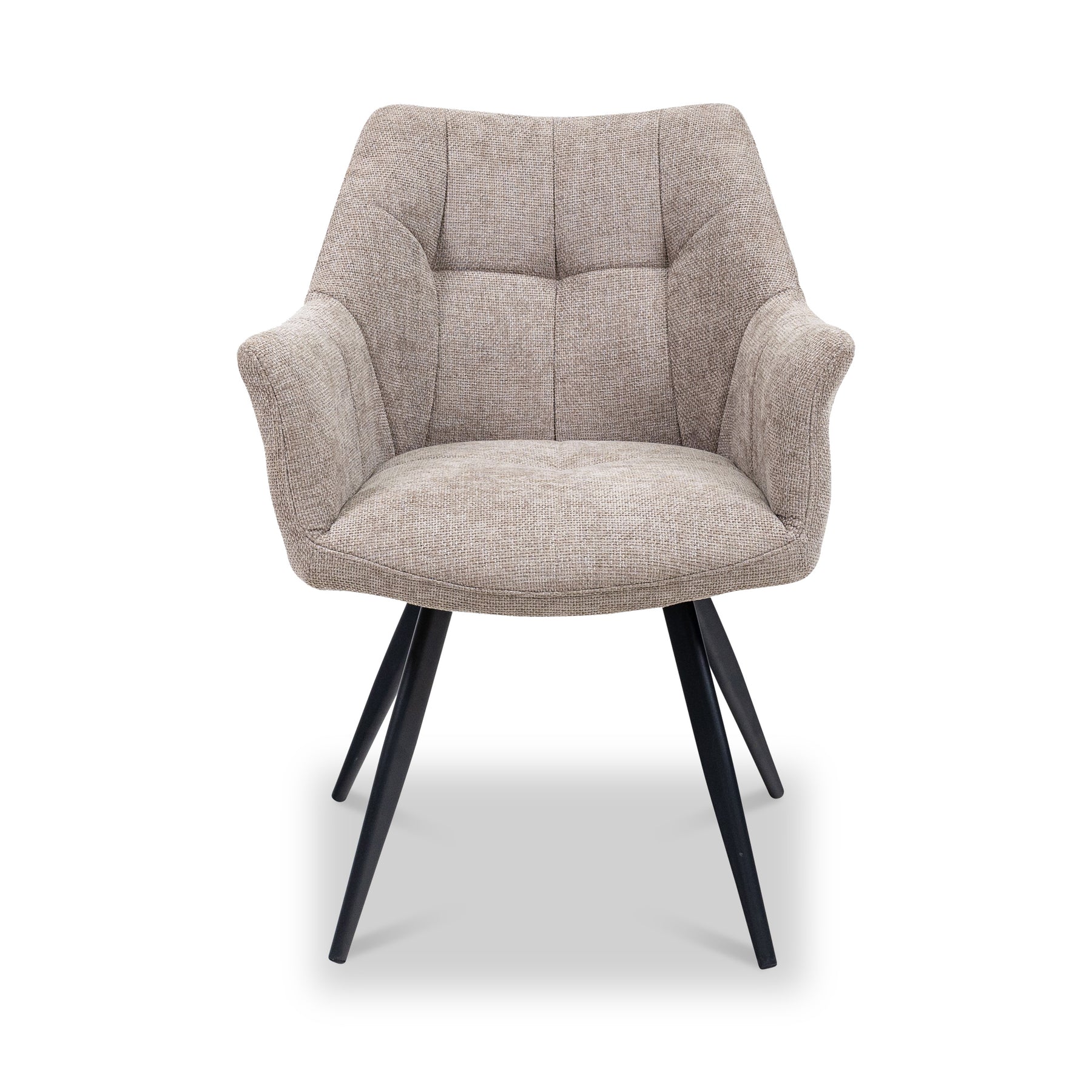 Brianne Curved Dining Chair Taupe Group2 from Roseland Furniture