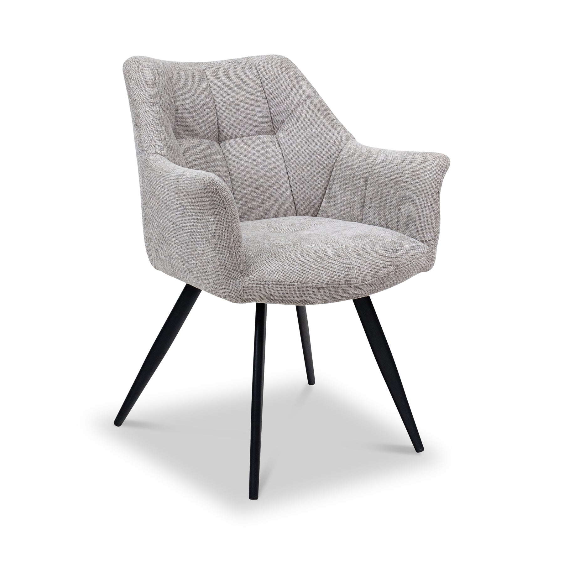 Brianne Curved Dining Chair Light Grey Group1 from Roseland Furniture