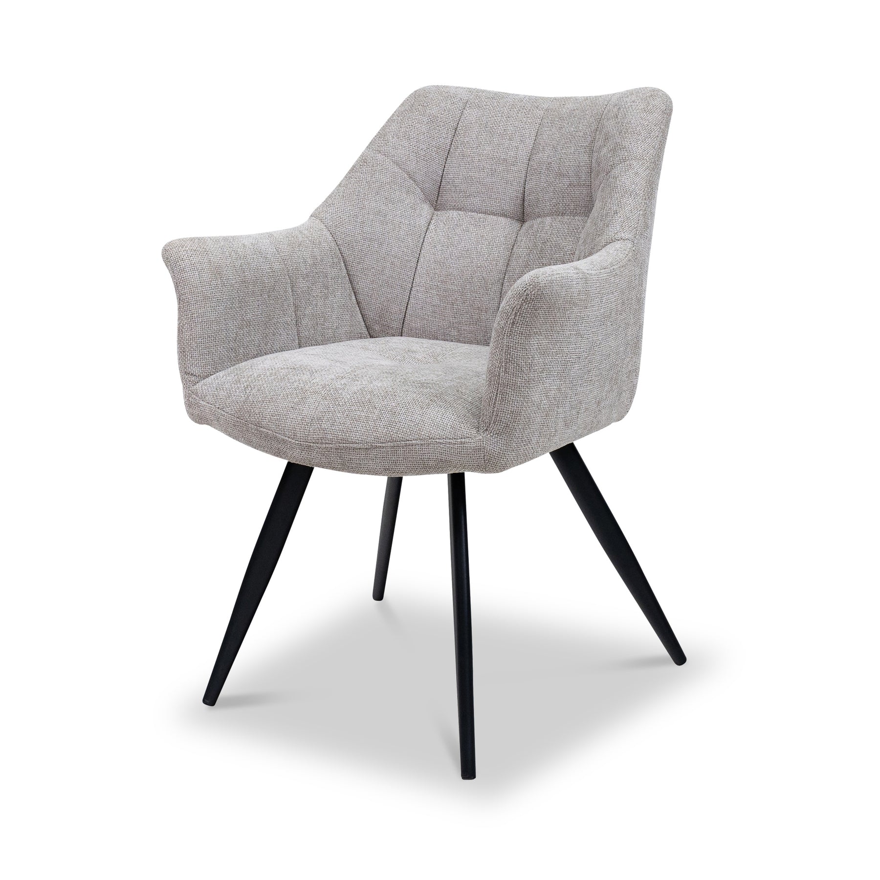 Brianne Curved Dining Chair Light Grey Group1 from Roseland Furniture