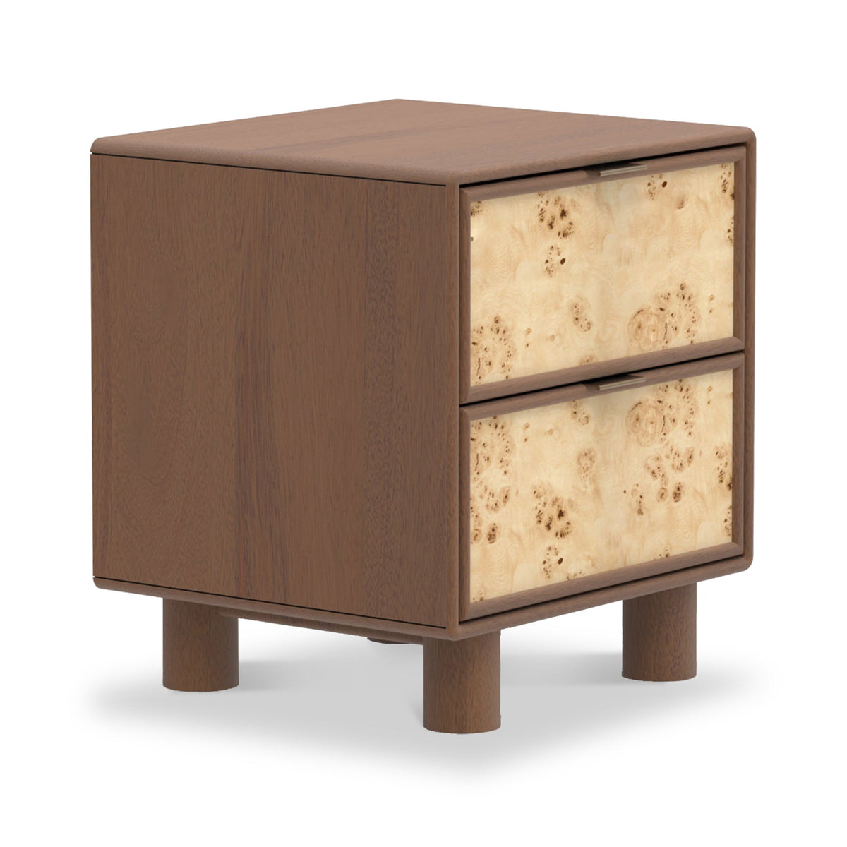 Blaire Mango Wood 2 Drawer Bedside Table from Roseland Furniture