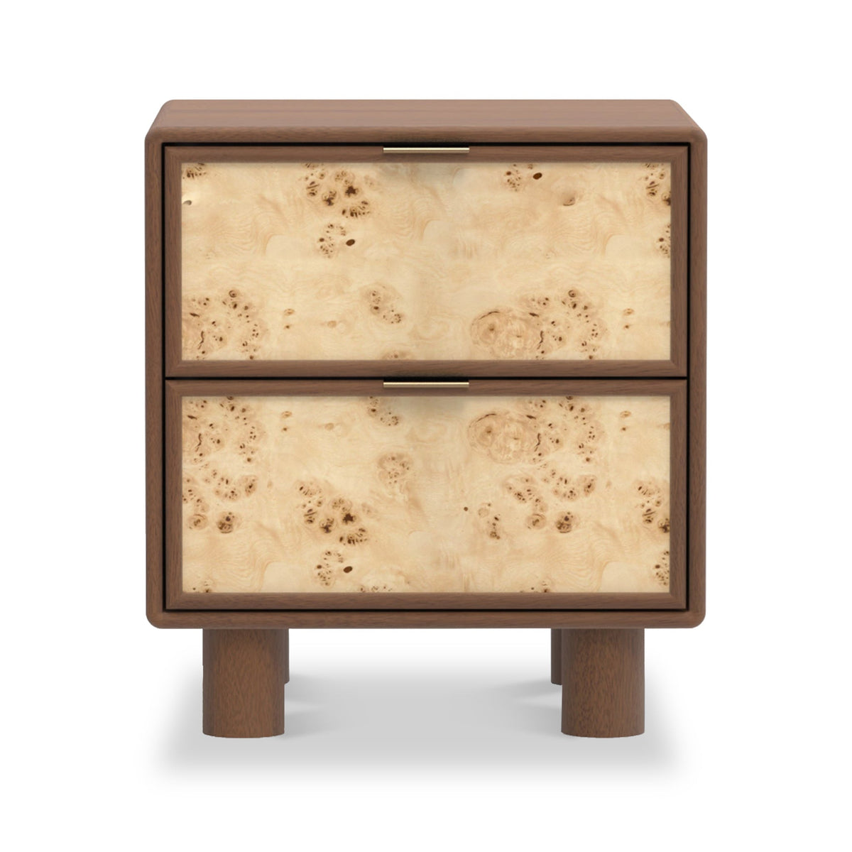Blaire Mango Wood 2 Drawer Bedside Table from Roseland Furniture