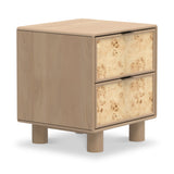 Blaire Mango Wood 2 Drawer Bedside Table from Roseland Furniture